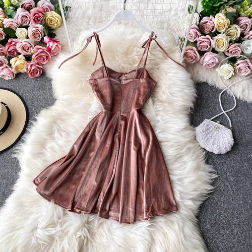 Velour Skater Dresses