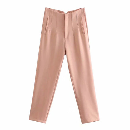 Verity formal pants - flat-lay product shot, pink - Miss Mosa By Akanksha