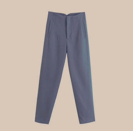 Verity formal pants - flat-lay product shot, grey - Miss Mosa By Akanksha