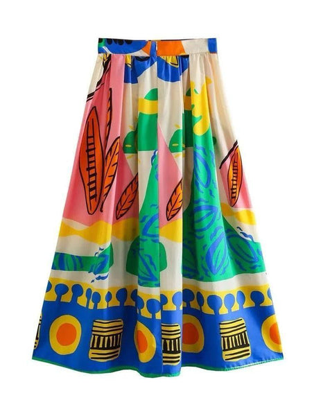 Verona Coord Set In Multicolour - flat-lay product shot, multicolour - Miss Mosa By Akanksha
