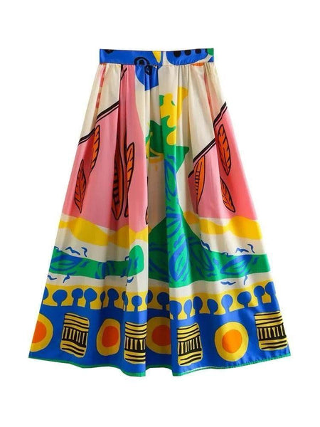 Verona Coord Set In Multicolour - flat-lay product shot, multicolour - Miss Mosa By Akanksha