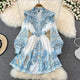 Verona Summer Vintage Dress - styled flat-lay shot, blue - Miss Mosa By Akanksha