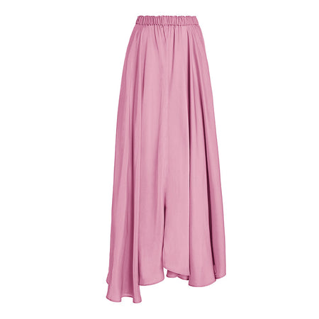 Viola Ruffled Swimsuit With Skirt - flat-lay shot, pink - Miss Mosa By Akanksha