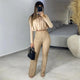 Vizag Summer Coord Set - full-length shot on model, beige - Miss Mosa By Akanksha