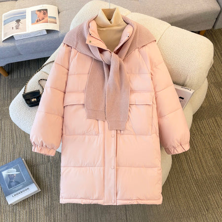 Warsaw Warm Long Parka Jacket - flat-lay shot of parka, pink - Miss Mosa By Akanksha