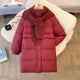 Warsaw Warm Long Parka Jacket - flat-lay shot of parka, wine red - Miss Mosa By Akanksha