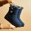Waterproof Winter Snow Boots - flat-lay product shot, navy - Miss Mosa By Akanksha