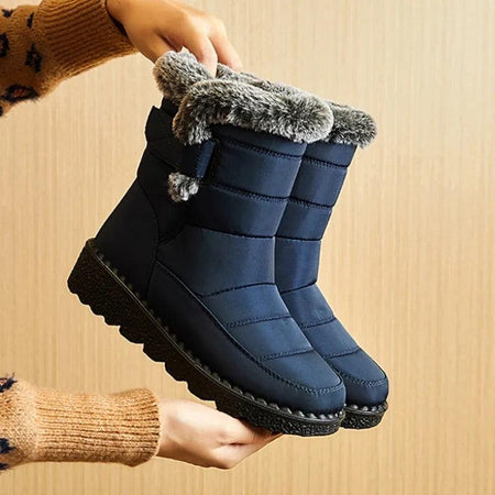 Waterproof Winter Snow Boots - flat-lay product shot, navy - Miss Mosa By Akanksha