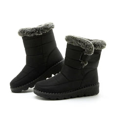 Waterproof Winter Snow Boots - flat-lay product shot, black - Miss Mosa By Akanksha