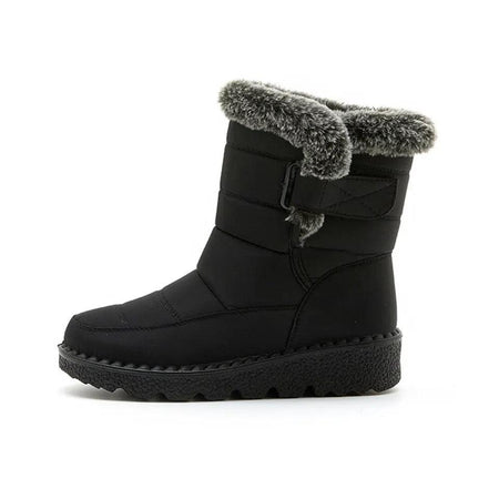 Waterproof Winter Snow Boots - flat-lay product shot, black - Miss Mosa By Akanksha