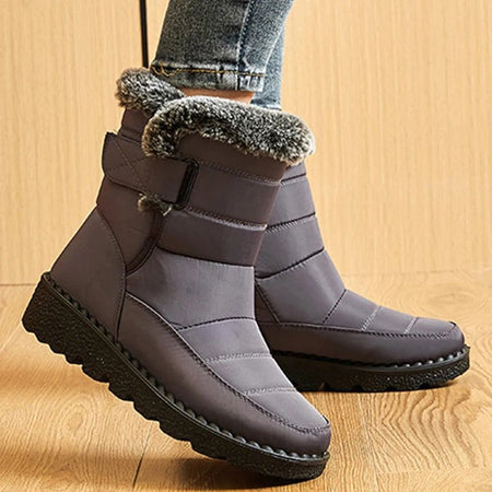 Waterproof Winter Snow Boots - flat-lay product shot, grey - Miss Mosa By Akanksha