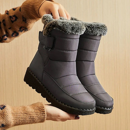 Waterproof Winter Snow Boots - flat-lay product shot, grey - Miss Mosa By Akanksha
