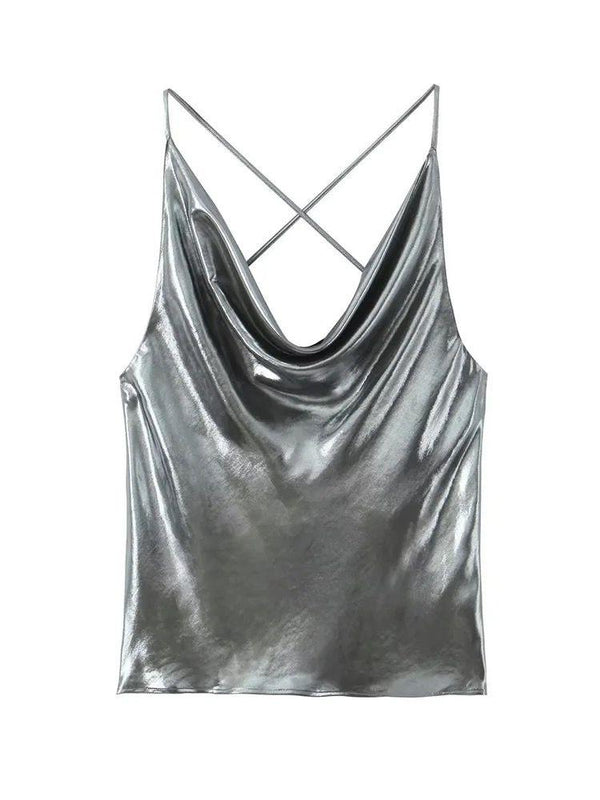 Geneve Metallic Top - Alamode By Akanksha