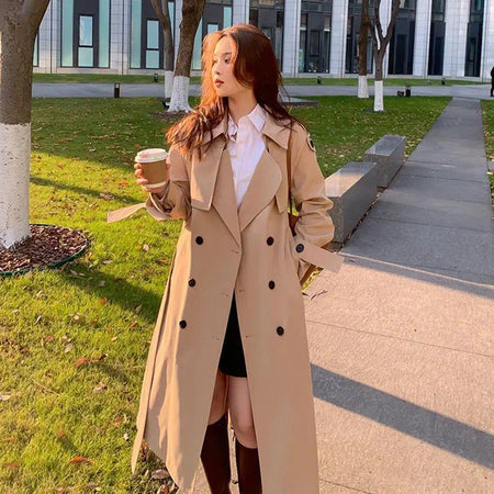 Oasis Statement Trenchcoat In Brown - Alamode By Akanksha
