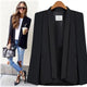 Aurora Cape Blazer in White and Black - Alamode By Akanksha