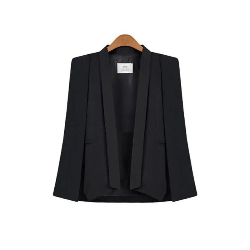 Aurora Cape Blazer in White and Black - Alamode By Akanksha