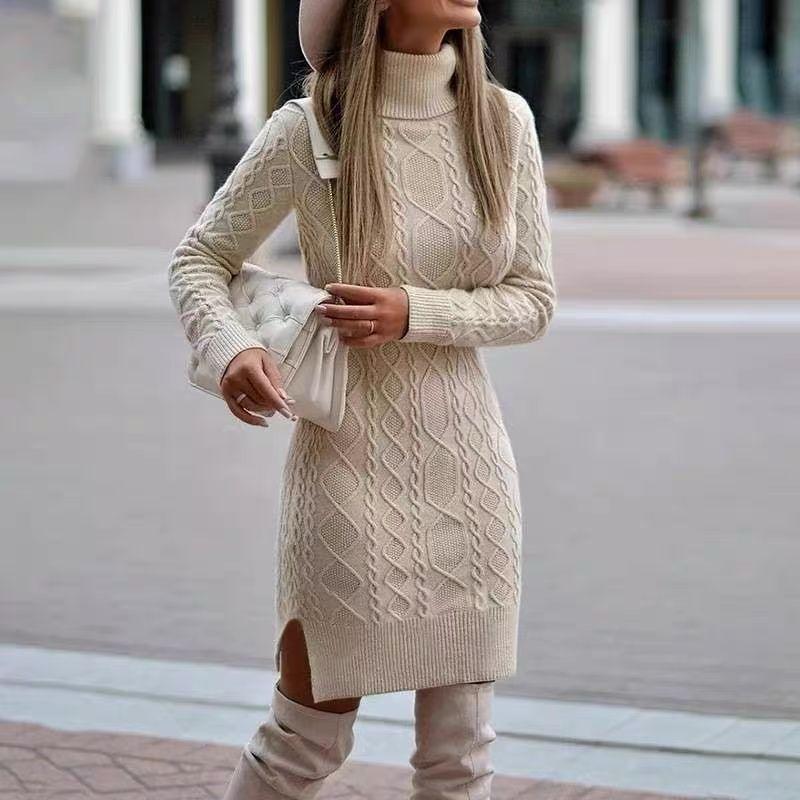 Masha Turtleneck Knitted Midi Dress - Alamode By Akanksha