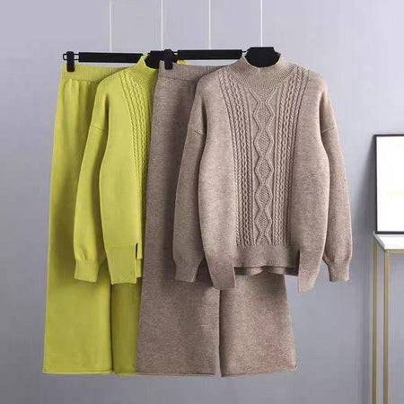 Yellow - Gerika Woolen Coord Set