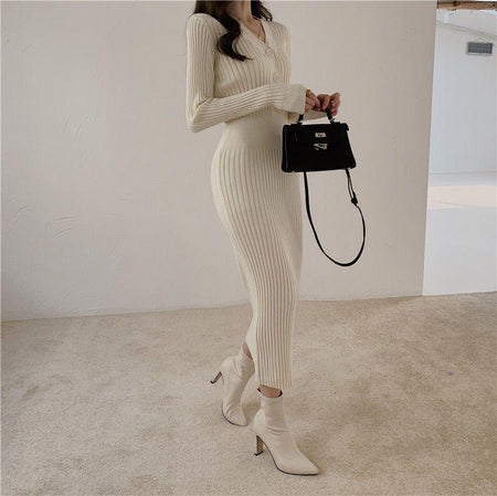 Beige - Rowyn Knitted Dress