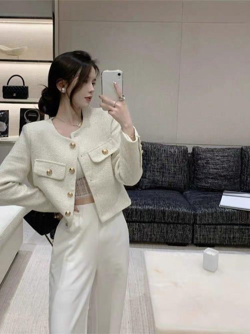 Lave Tweed Premium Jacket In Off-White