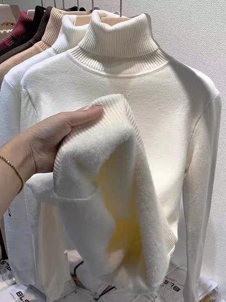 White - Esther Statement Pullover - Fleece Lined
