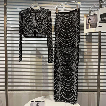 Black - Sara Luxe Party 2 Piece Set