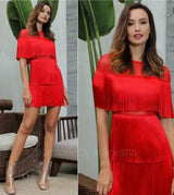 Araya Statement Tassel Dress - Alamode By Akanksha