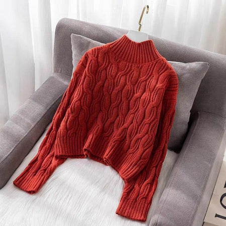 Maroon - Avani Statement Knitted Pullover