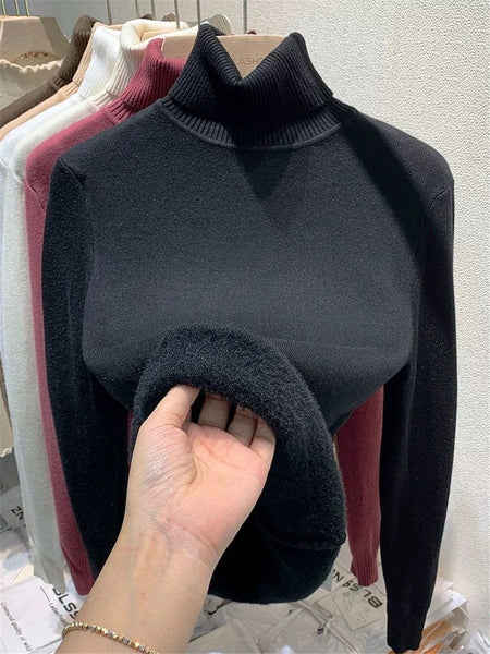 Black - Esther Statement Pullover - Fleece Lined
