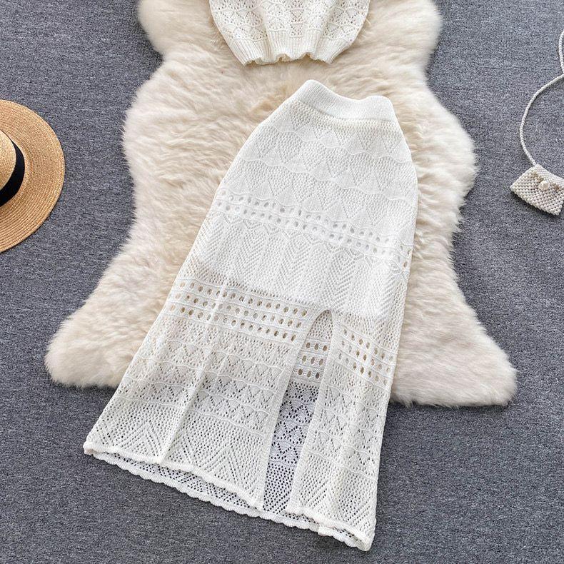 Esme Crochet Coord Set in Brown - Alamode By Akanksha