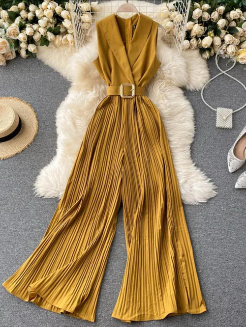 Salogan Formal Jumpsuit In Mustard