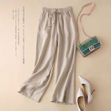 Manon Statement Linen Pants In Beige