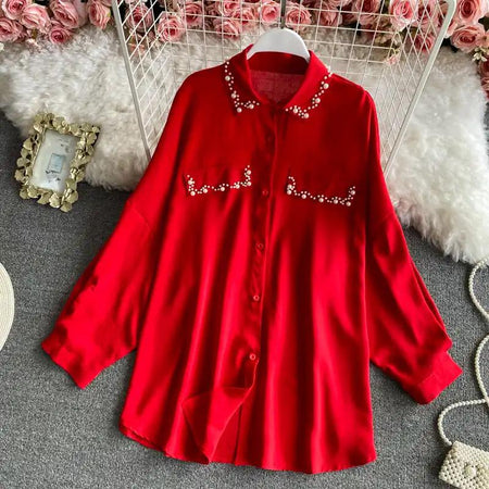 Red - Jetty Statement Formal Shirt Dress