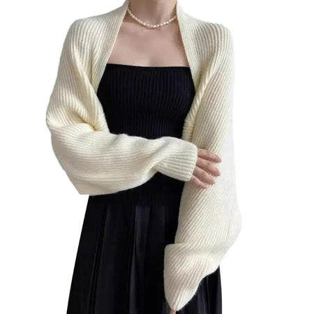 Beige - Damsel Statement Cape Sweater