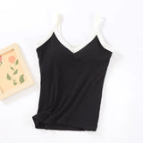 Bagatelle Tank Tops with Inbuilt Bra In Black