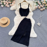 Esme Crochet Coord Set In Brown