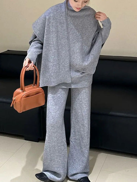 Grey - Ruby Luxe Coord with Scarf