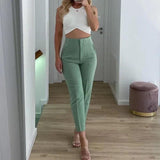 Verity formal pants In Sage Green
