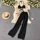 Silvia Crochet Coord Set In Black