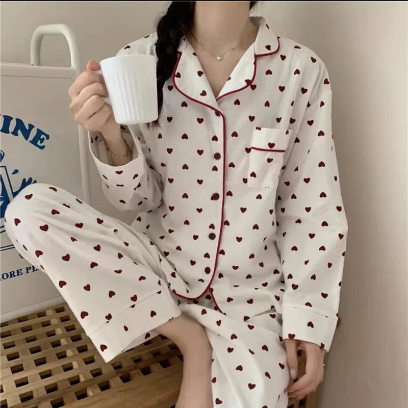 Emani Heart Print Nightsuit