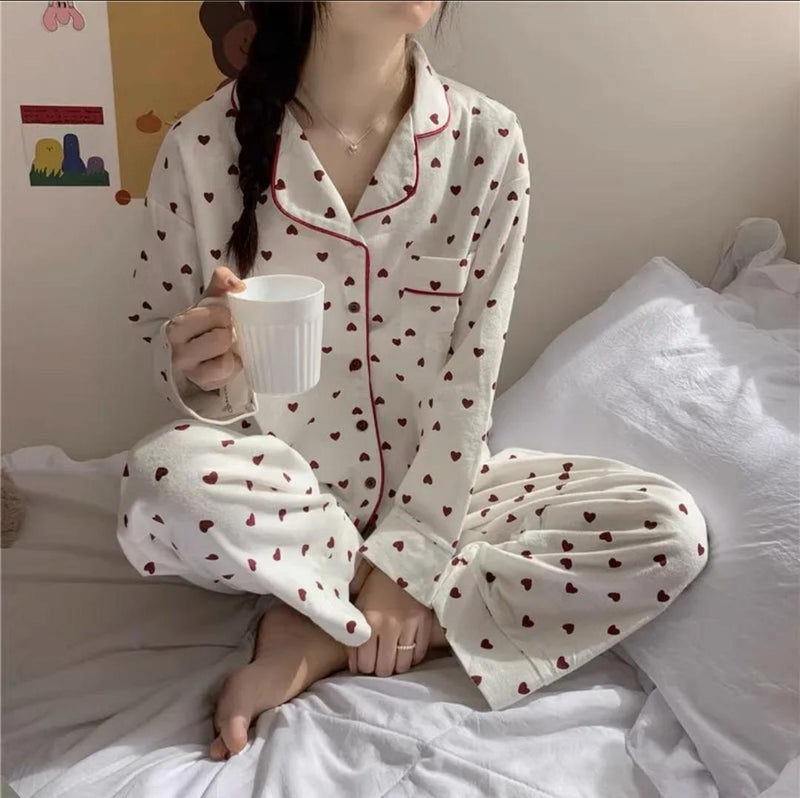 Emani Heart Print Nightsuit