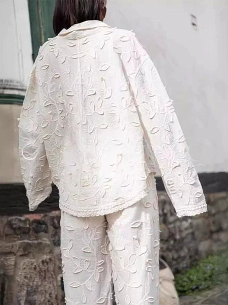 Adele Statement Summer Coord Set In White