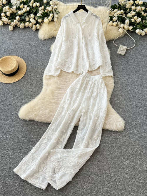 Adele Statement Summer Coord Set In White