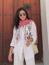 Cari Statement Vest Top In Beige
