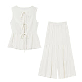 Aderyn Statement Linen Suit Set In Off White