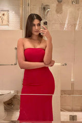 Alamea Offshoulder Statement Dress with Scarf in Red