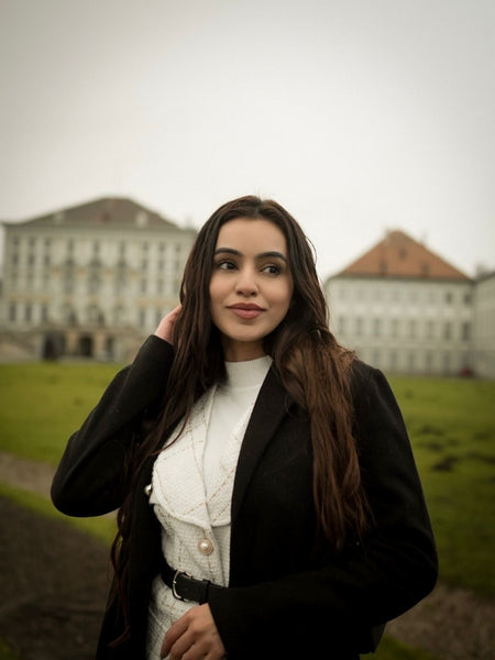 Rader Set of Top and Woolen Tweed Dress In White