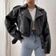 Teodora Leather Jacket With Belt