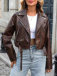 Teodora Leather Jacket With Belt