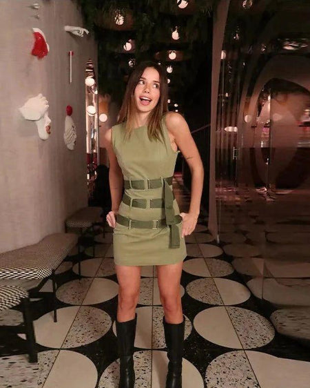 Paris Mini Belted Dress